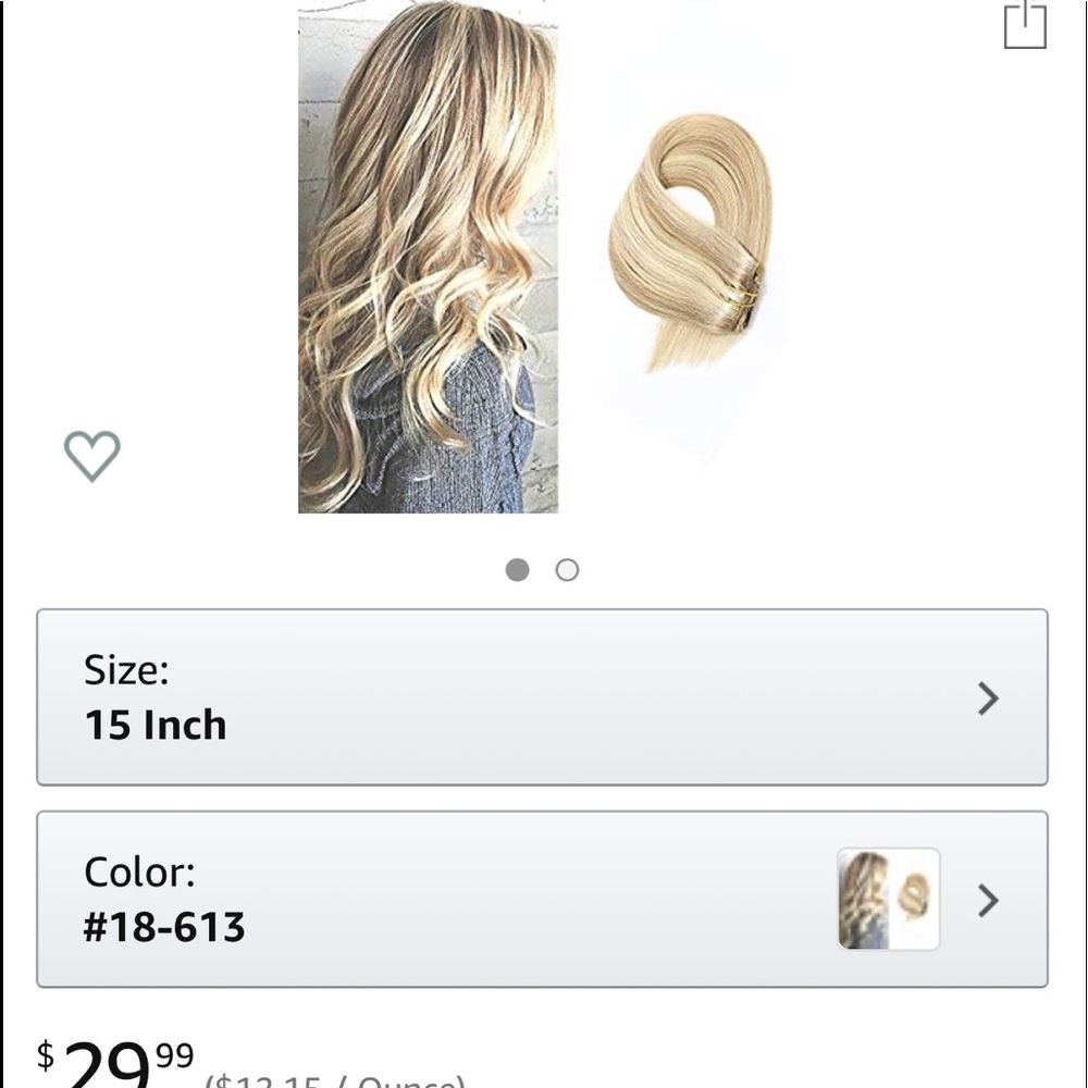 Blonde clip in hair extensions never used